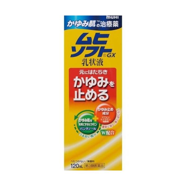【第3類医薬品】かゆみ肌の治療薬　ムヒソフトGX乳状液　120ml【セルフメディケーション税制対象】
