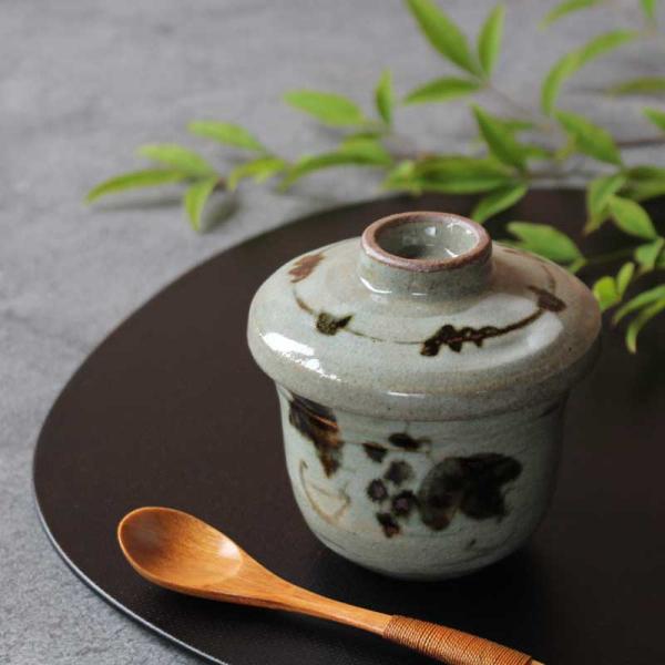 陶磁器　食器　蓋物　蓋付き碗　蒸し碗　２個（本体２個　蓋３枚）金彩　沈金　染付 唐津ぶどう むし碗 230ml 蒸し碗 茶碗蒸し 蓋物 瀬戸焼 和食器 食器