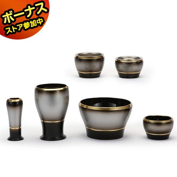 ゲキヤス仏壇店 仏具セット いのり 白夜 6点セット 3.0寸 ミニ モダン