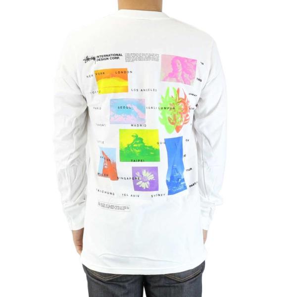 Stussy ステューシー Tシャツ 長袖 Great Future L S Tee 付与 メンズ ブランド ストリート ファッション ブラック スケートマン