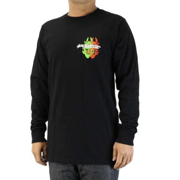 Stussy ステューシー Tシャツ 長袖 Great Future L S ブラック ストリート スケートマン ファッション ブランド 激安卸販売新品 メンズ Tee