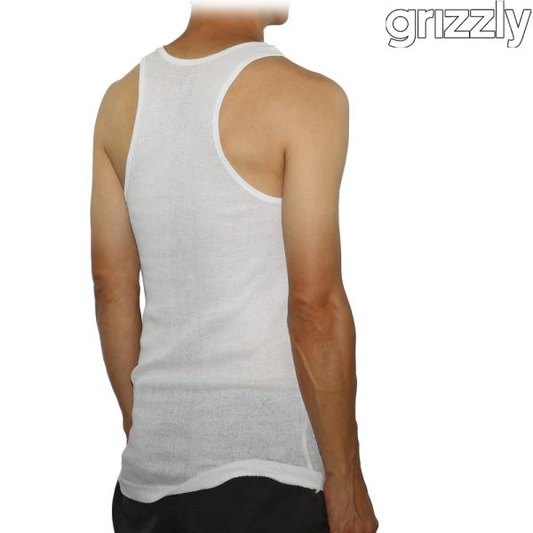 Grizzly グリズリー less A Tanks 3枚組 ホワイト タグレス メンズ 白 New インナー おすすめ ノースリーブ シンプル タンクトップ 無地