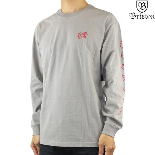 Brixton ブリクストン ロンt お買得 長袖 Primo L S Standard Tee Fit セメント プリモ スケートボード ストリートウェア ブランド