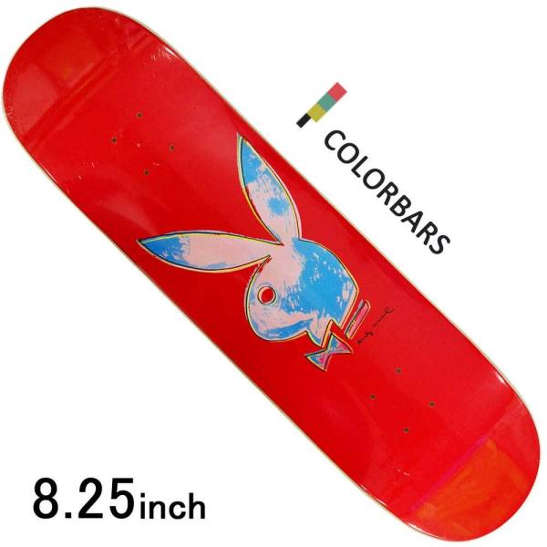 XP{[ XP[g fbL XP[g{[h vC{[CCOLOR BARS J[o[ Color Bars x PlayboyANDY WARHOL Red DECK 8.25inchXg[g IV t@