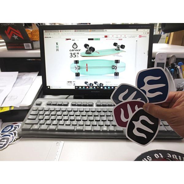 J[o[ XebJ[ XP{[ T[tXP[g Carver Mark Logo Sticker 6.5×7.8 rbO XP[g{[h T[tB V[