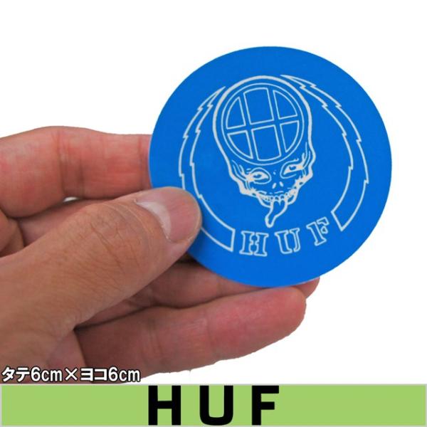 Huf ハフ Skull Stiker タテ6cm ヨコ6cm スケートボード スケボー Skateboard シール ステッカー