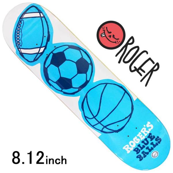 XP{[ XP[g fbL XP[g{[hROGER SKATE CO. W[ XP[g BLUE BALLS DECK 8.12inchXg[g IV t@bV ACe