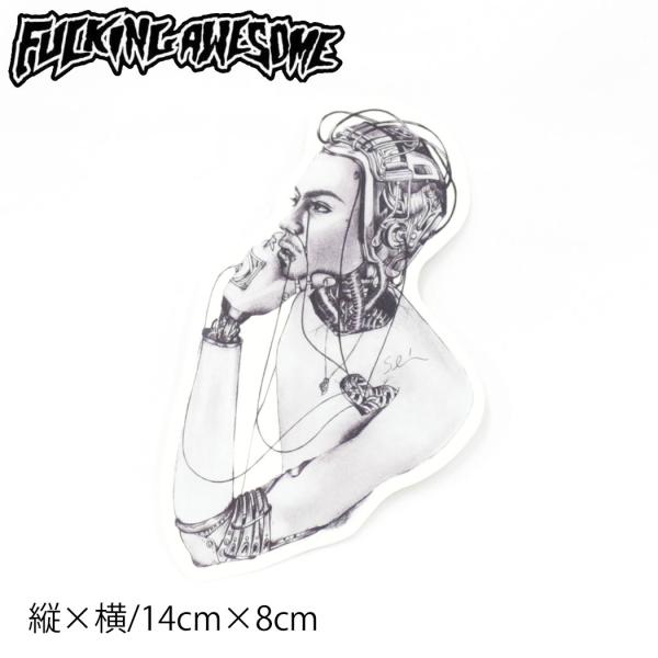 ファッキンオーサム スケボー ステッカー Fucking Awesome Sticker Tyshawn Robot ファッキンオーサム  シール デカール スケートボード スケボーステッカー 人