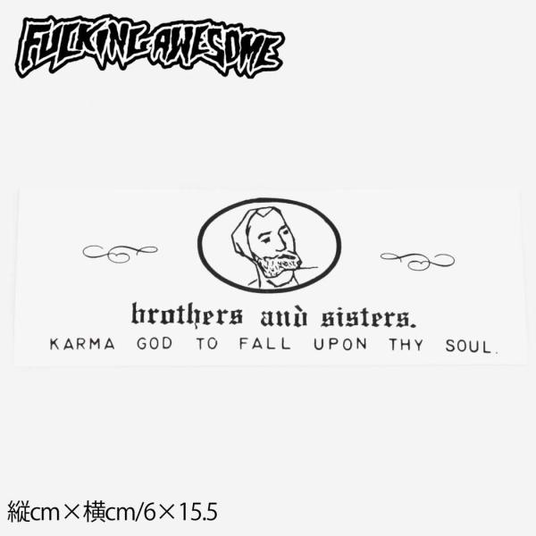 ファッキンオーサム スケボー ステッカー Fucking Awesome Sticker Brothers and sisters ファッキンオーサム  シール デカール スケートボード スケボーステッ