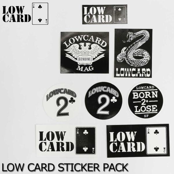 ローカード スケボー ステッカー LOW CARD Sticker Pack 8枚セット シール デカール スケートボード スケボーステッカー 人気 ブランド おすすめ