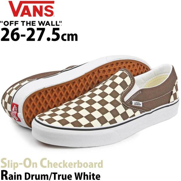 USA oY Xb| 26-29cm Vans Checkerboard Classic Slip On Rain Drum / True White NVbN XP{[ XP[g{[h `FbJ[{[h `Fb