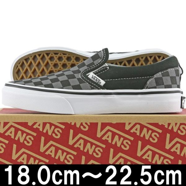 Vans バンズ Kids Classic Slip On Checkerboard Black Pewter ヴァンズ スリッポン スニーカー 靴 シューズ キッズ 子供 チェッカー