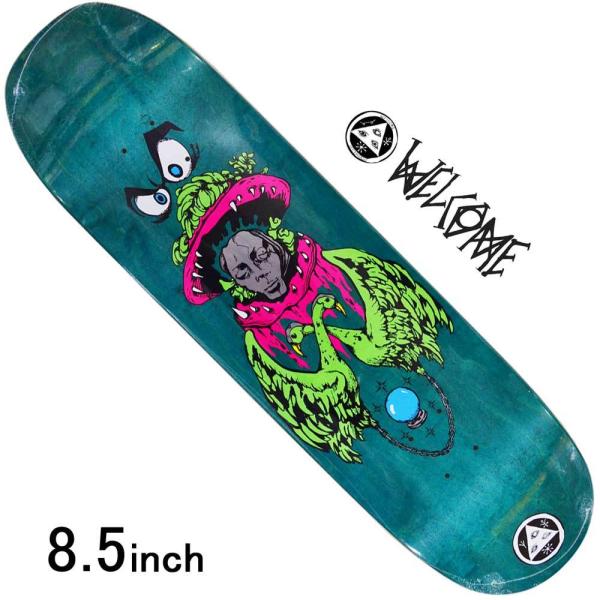 �X�P�{�[ �X�P�[�g �f�b�L �X�P�[�g�{�[�h �A�[�g �O���t�B�b�NWELCOME SKATEBOARDS �E�F���J�� �X�P�[�g�{�[�hVICTIM OF TIME ON MOONTRIMMER 2.0Stain Bluegre