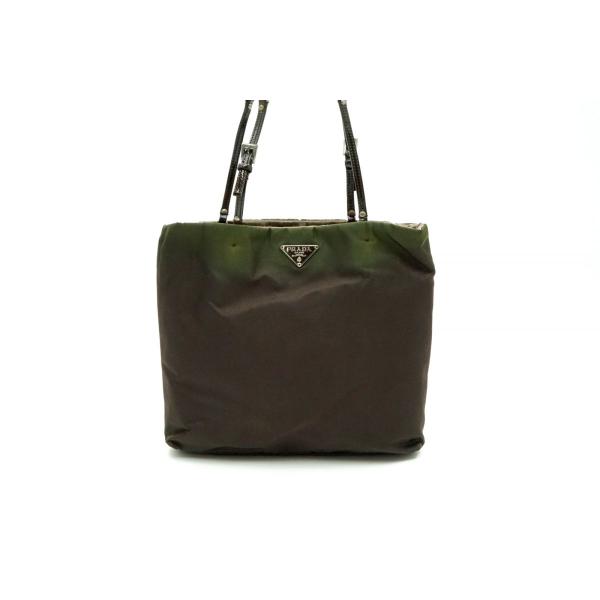 ✨美品✨PRADA プラダ テスートナイロン ハンドバッグ トートバッグ カーキ PRADA（プラダ） ハンドバッグ ミニ トート BN0539 三角ロゴ プレート