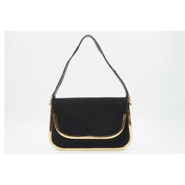 GUCCI ワンショルダー HOBO トムフォード期 スエード ブラック 美品 GUCCI（グッチ） 希少 トムフォード期 セミ ショルダーバッグ 001 2058
