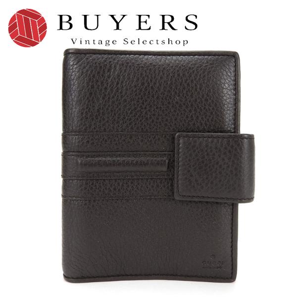 GUCCI 中古 グッチ システム手帳 245821 レザー ダークブラウン 