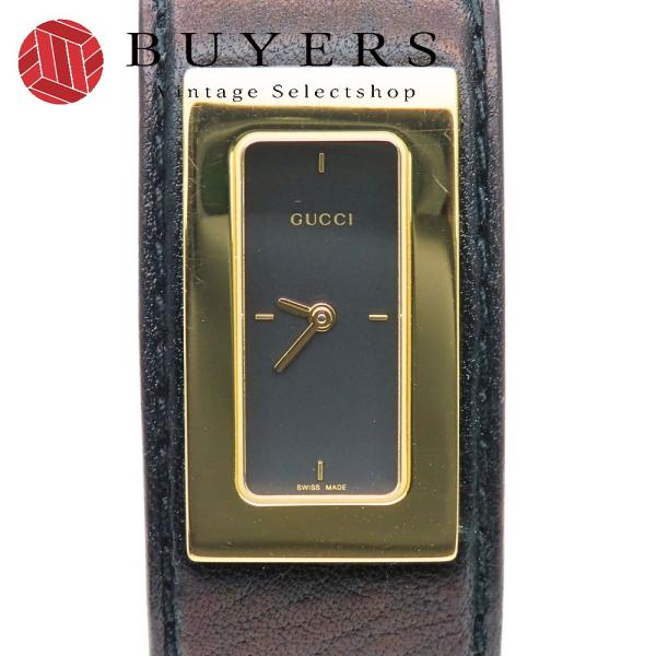 GUCCI 中古 グッチ 腕時計 7800S ステンレススチール レザー ゴールド  