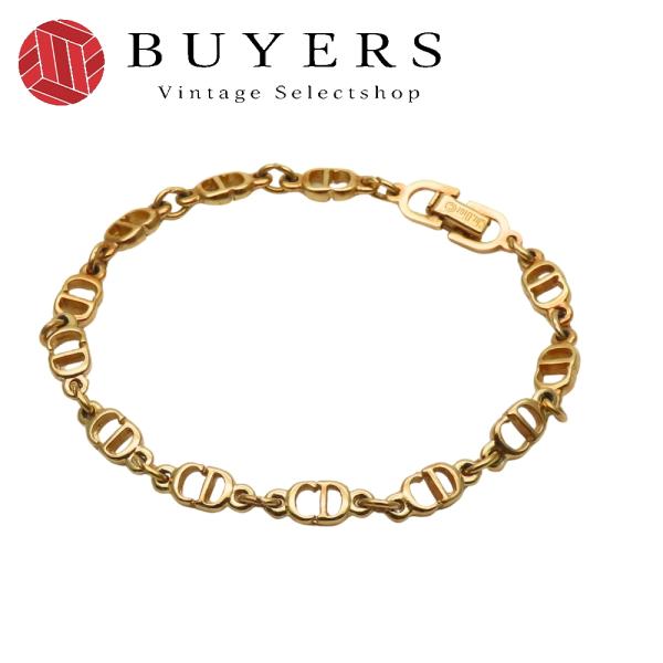中古 クリスチャンディオール ブレスレット CDロゴ メタル ゴールド