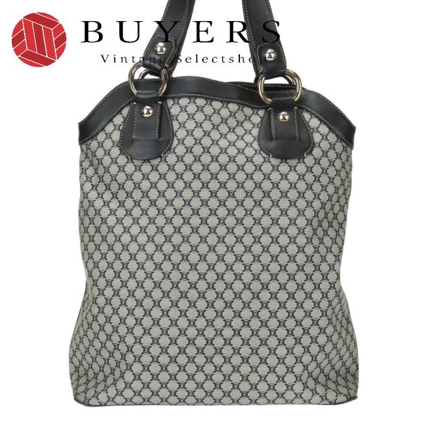 CELINE（セリーヌ） 中古 トートバッグ マカダム キャンバス レザー