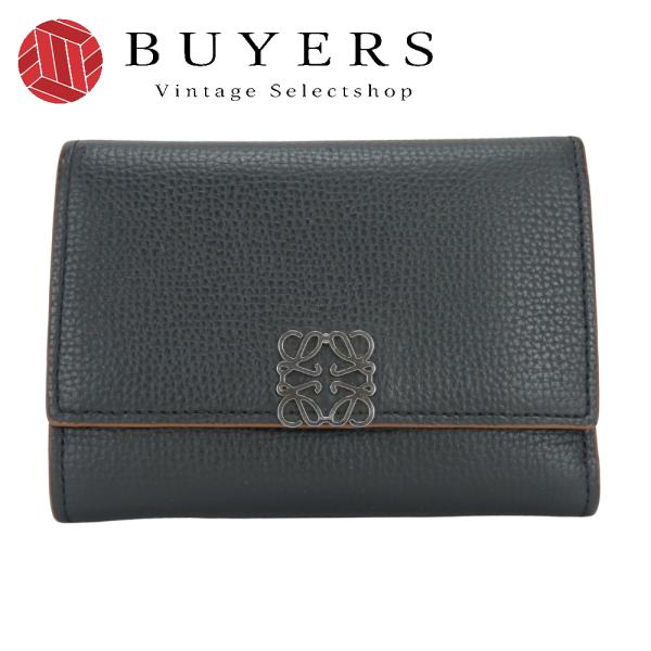 【美品】LOEWE ロエベ アナグラム 三つ折財布 バーティカルウォレット LOEWE（ロエベ） 中古 三つ折り財布 アナグラム C821S33X01