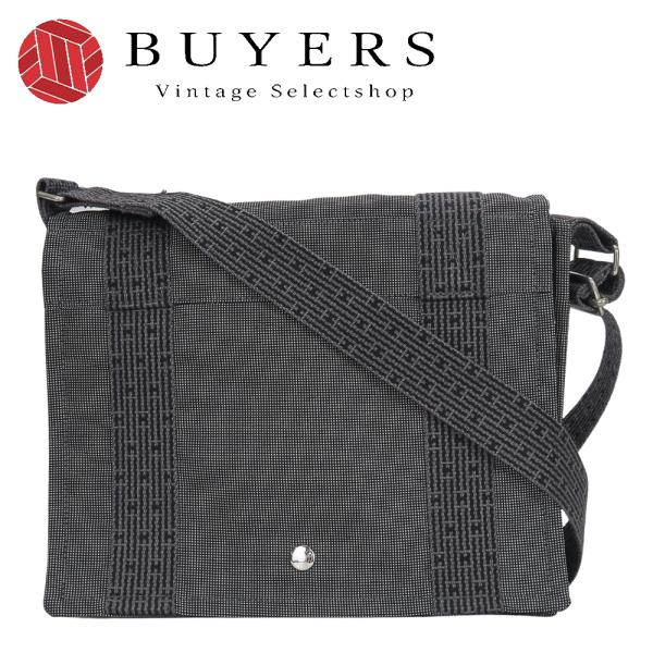 ≪美品≫エルメス エールライン バサス ショルダー PM グレー キャンバス HERMES（エルメス） 中古 ショルダーバッグ バザスPM エールライン