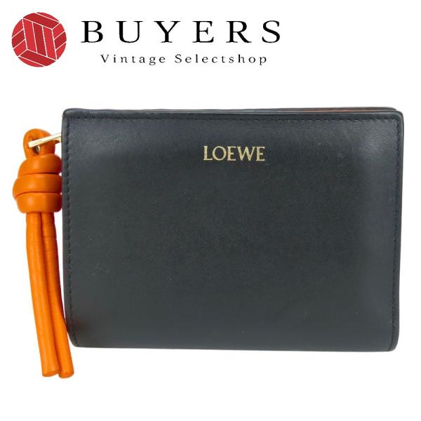 LOEWE（ロエベ） 中古 二つ折り財布 ノットコンパクト シャイニー バイ