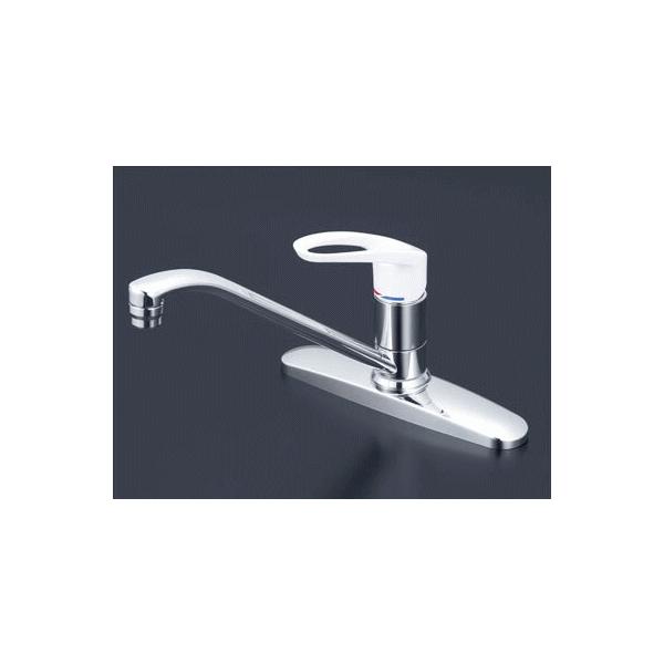 ☆ ケーブイケー KVK KM5091 流し台用シングルレバー式混合栓 台付シングル13(逆止)◆左右からもアクセスしやすいハンドル ☆ ケーブイケー KVK KM5091 流し台用シングルレバー式混合栓 台付