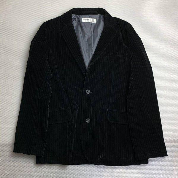 OVAL DICE（オーバルダイス）★サイズM★テーラードジャケット ベロアジャケット アウター★黒 ブラック★▽2-98