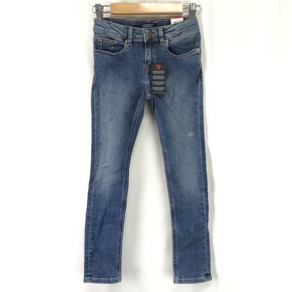 タグ付新古品★TOMMY HILFIGER/トミーヒルフィガー★デニムパンツ【128/ガールズ/キッズ/スキニー/股下58cm】ズボン/Trouser◆TBH992