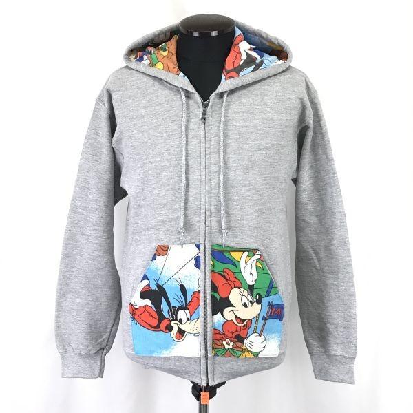 レア★ギルダン/GILDAN x Disney★ディズニー/ミニー & グーフィー/スウェットパーカー【メンズS/グレー】ミッキー/Jacket/Jumper◆cBH526 Disney（ディズニー） レア☆ギルダン/GILDAN x Disney☆ディズニー