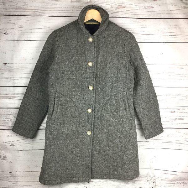 Traditional Weatherwear★キルティングコート/アウター【S/グレー】ステンカラー/ウールコート/トラディショナルウェザーウェア◆L02