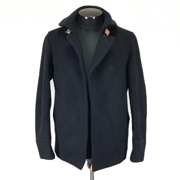 ボタンなし特価★エディフィス/EDIFICE★裏地キュプラ/100％ウールコート/アウター【44/メンズS/紺/navy】Coat/Jacket/Jumper◆zBH623