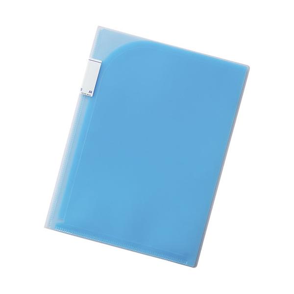 【10セット】 LIHIT LAB. Avanti 6ポケットホルダー A4(A3・2ツ折) ブルー F3412-8-BLX10