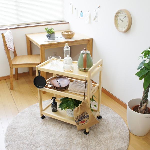 ワゴン キャスター付 トレー付き トロリー ミラーワゴン 3段