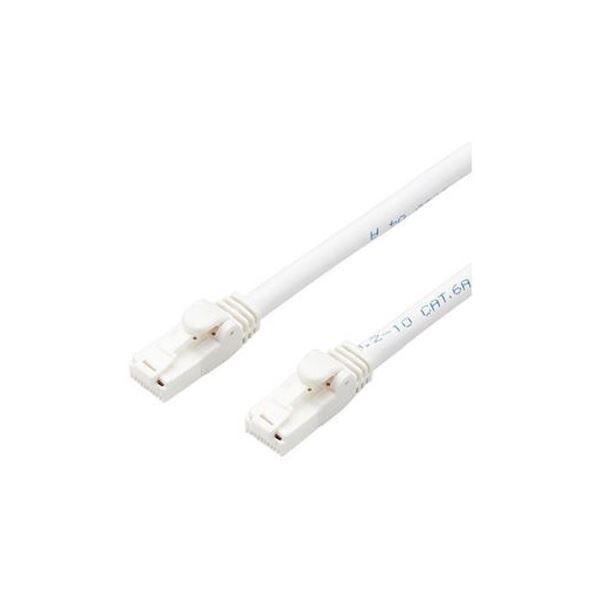 （まとめ）エレコム LANケーブルCat6A 1m 白 LD-GPAT／WH1／RS〔×3セット〕
