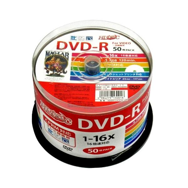 HI DISC DVD-R 4.7GB 50Xsh CPRMΉ Chv^u HDDR12JCP50