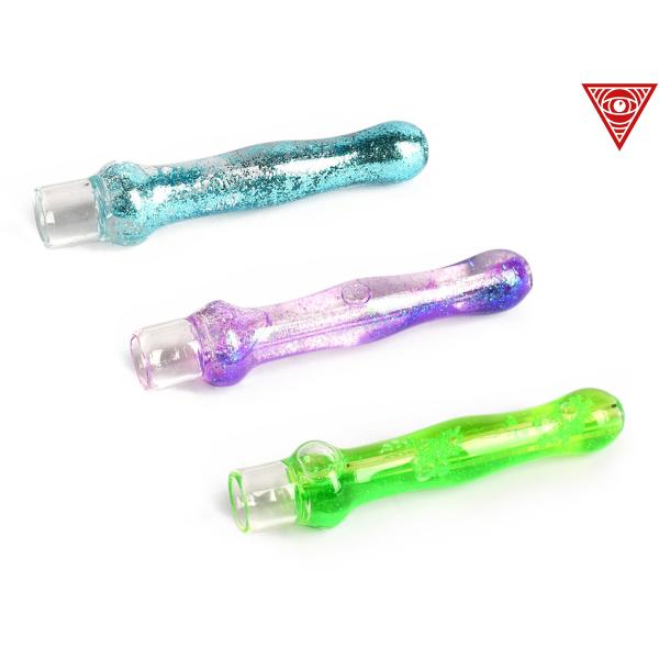 RED EYE GLASS SPARKLE LIQUID GLASS ONE HITTER PIPE レッドアイグラス スパークル リキッド ガラスワンヒッターパイプ 3148