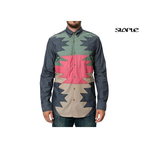 STAPLE ステイプル MAKAI LS BUTTONDOWN SHIRT ボタンダウンシャツ INDIGO