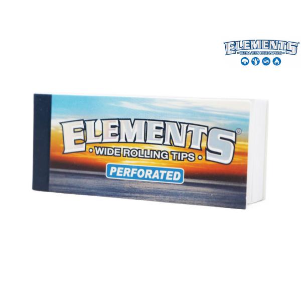 ELEMENTS TIPS WIDE PERFORATEDエレメンツ フィルター ティップス ワイド 折れ線 ミシン目 入りのりが強いので巻きやすいのが特徴のELEMENTS エレメンツ ローリングペーパーから、ジョイントのフィルターローチ...