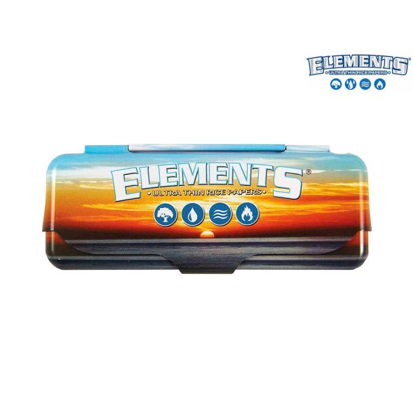 ELEMENTS PAPER TINエレメンツ ローリングペーパー アルミ 収納 ケース 1 1/4ゆっくりと燃えるスローバーニング極薄ペーパー（巻紙）のELEMENTS エレメンツから、持ち運びに便利なアルミ製の収納ケースになります。ヒン...