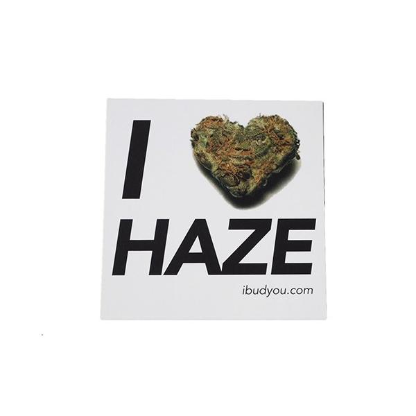 I BUD YOU ステッカー（I BUD HAZE）カリフォルニアからイカしたプリントのステッカーですマリファナ（大麻）、カンナビス、420、関連のステッカーになりますサイズ：サイズ:7cm×7cm素材：ペーパー