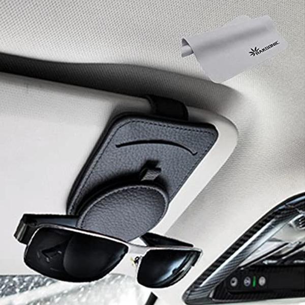 Raksonic 車用収納 サングラスクリップ 車載サングラスホルダー 眼鏡を守ります レザー調 サンバイザー取り付 カー用品 ブラック Buzzone 通販 Yahoo ショッピング