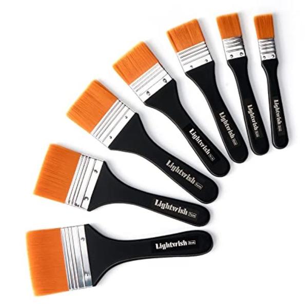 Arrtx 水彩筆 画材筆 油絵筆 7本セット ナイロン筆 ブラシ アクリル 油 水彩 ガッシュ 壁画用 絵の具セット 平型筆 7本 Buzzone 通販 Yahoo ショッピング