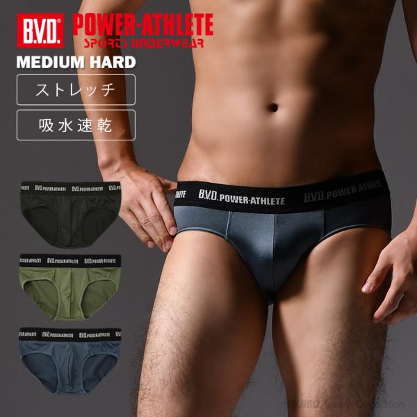 WEB限定 B.V.D. POWER-ATHLETE ミディアムハード スーパービキニ BVD スポーツ メンズインナー ジム ランニング トレーニング　S,M,L,LL PA352RR