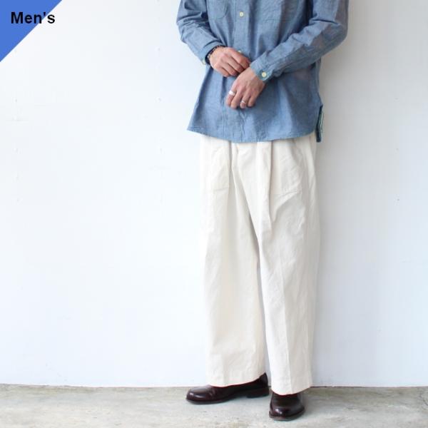 R*L様 haversack ホワイト スラックス XL HAVERSACK 強撚オックスワイドトラウザー High twist oxford