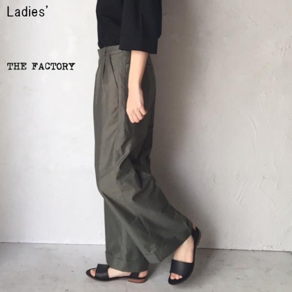 The Factory モールスキンワイドパンツ Tf18ss 0803 2 カーキ Pulse Lk