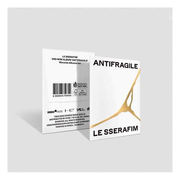 国内発送LE SSERAFIM - 2nd ミニアルバム ミュージックカード ANTIFRAGILE :  Weverse Albums ver 公式 アルバム