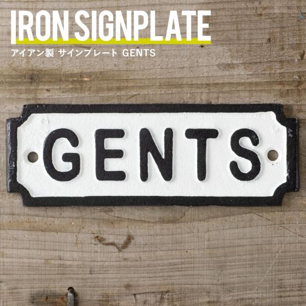 ドアプレート アイアン サインプレートトイレ GENTS CSZ
