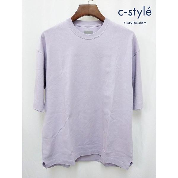 [美品] CURLY&Co. カーリーアンドコー 半袖Tシャツ 3 ライトパープル系 綿100% 日本製 BASIC DRY TEE | ★ C340