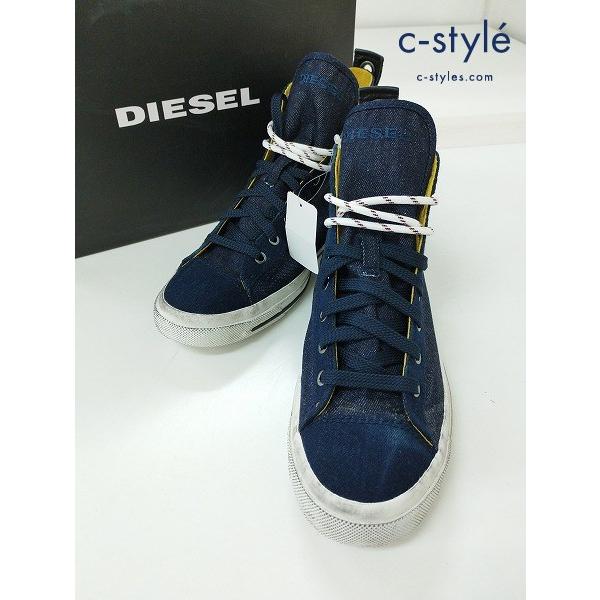 D521 [未使用品] DIESEL ディーゼル デニムスニーカー 28cm インディゴ 
